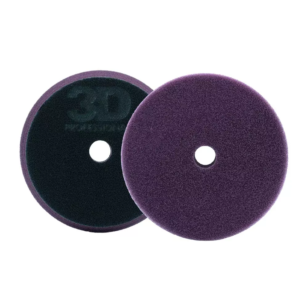 3D Dark Purple Foam Finishing Pad 5.5″ Hook & Loop Heavy Cutting Rotary Orbital