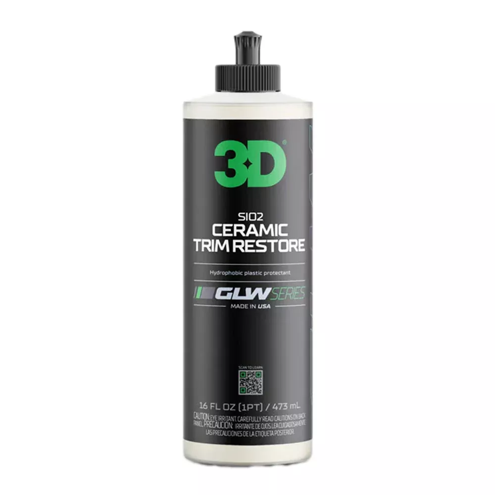 3D GLW Series SiO2 Ceramic Trim Restore 473ml Rejuvenate Protect Car Plastic