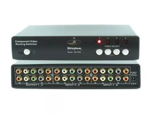 4x2 4:2 Component RCA Video + Audio Routing Switcher Splitter with Remote SB5460