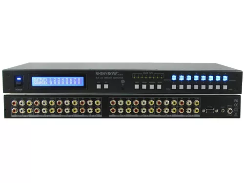 8x8 (8:8) Composite RCA Audio Video Matrix Switcher with Mount/EDID Management