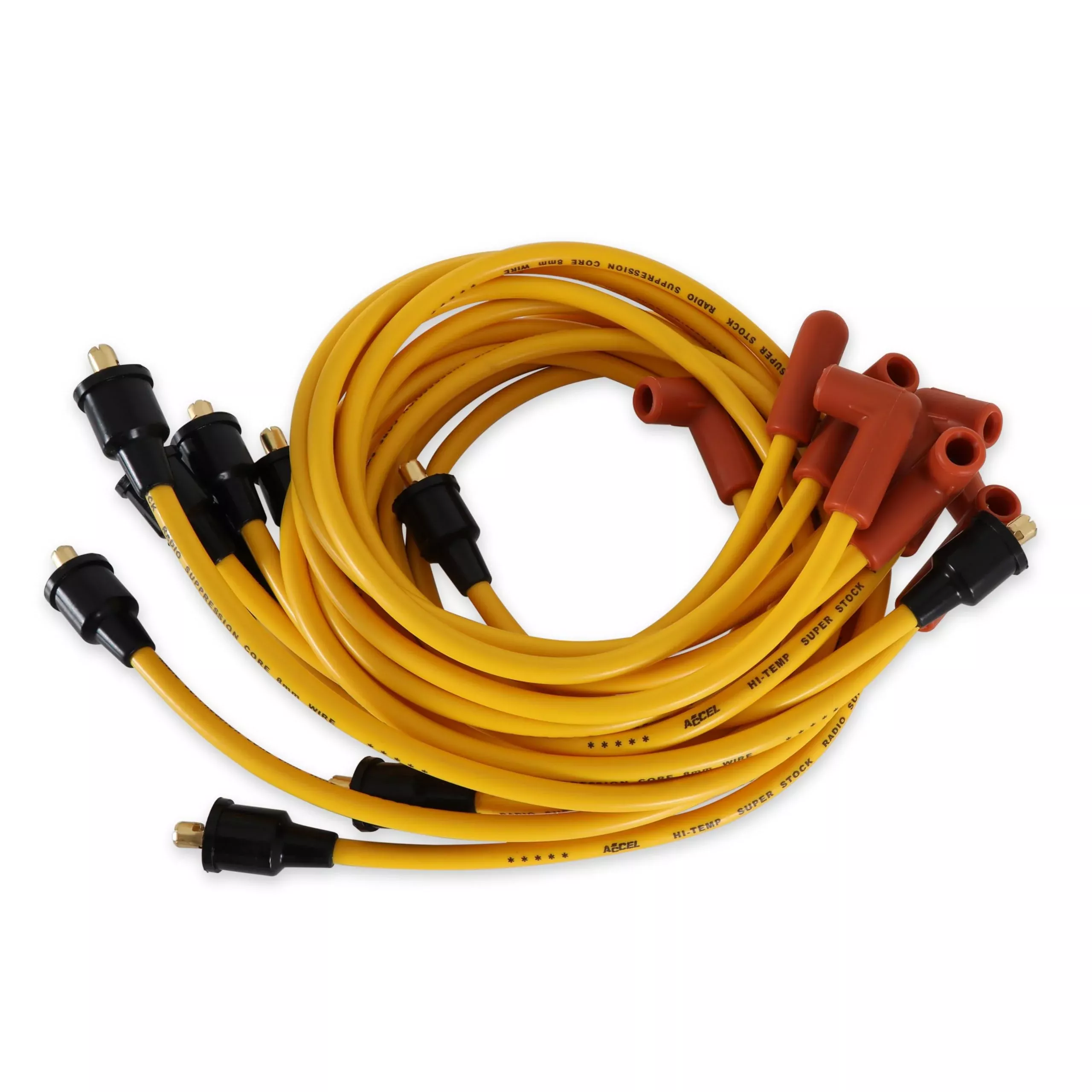 Accel 4042 Spark Plug Wire Set – Super Stock Graphite Core 8Mm – Yellow