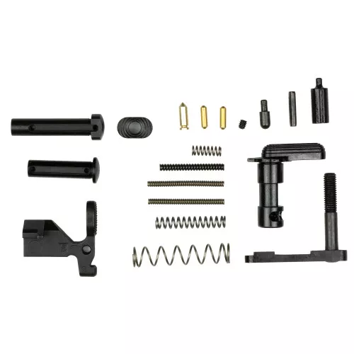 Aero Precision Lower Parts Kit, Includes Takedown/Pivot Spring, Takedown/Pivot Detent, Takedown Pin, Pivot Pin, Bolt Catch, Bolt Catch Spring, Bolt Catch Buffer, Bolt Catch Roll Pin, Safety Selector, Safety Selector Spring, Safety Selector Detent, 4