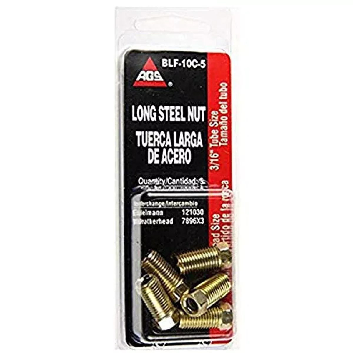 Ags Blf-10C-5 Brake Line Fitting, 5 Pack