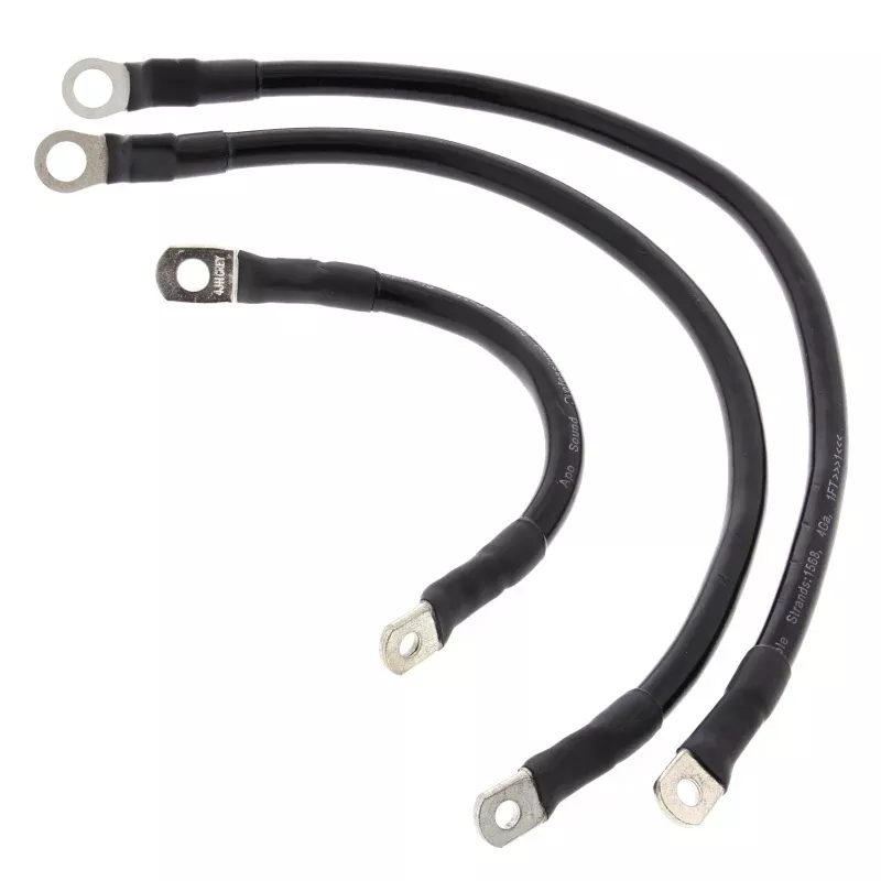 All Balls Racing 86-88 Harley-Davidson FLST Heritage Softail Battery Cable Kit Black
