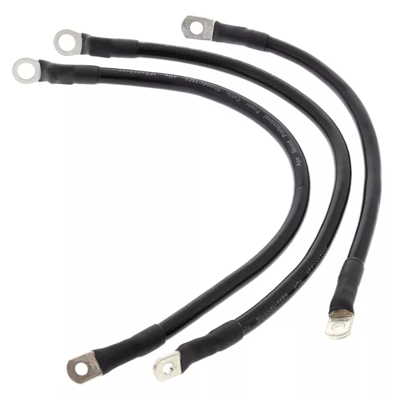 All Balls Racing 86-88 Harley-Davidson FXR Super Glide Battery Cable Kit Black