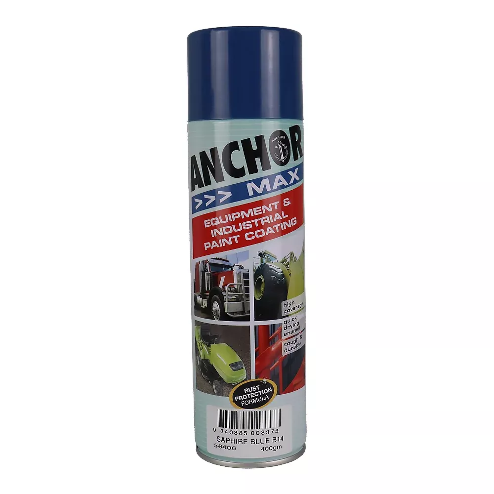 ANCHOR MAX Saphire Blue B14 400gm Industrial Spray Paint High Coverage
