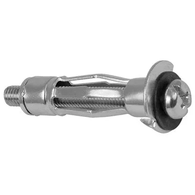 Au-ve-co 10009 Short Hollow Wall Anchor, Imperial, 3/16 in OAL, 1/8 to 5/8 in Thick Wall