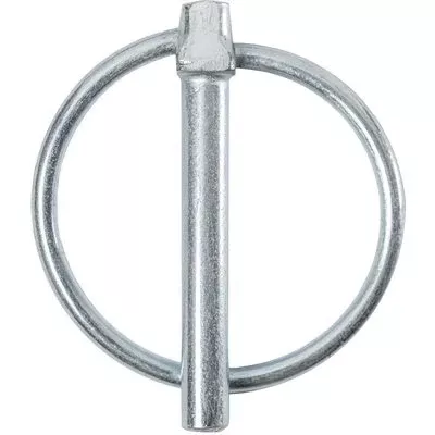 Au-ve-co 11736 Lynch Pin With 1-5/8 in ID x 1-7/8 in OD Ring, Imperial, 1/4 in Dia Pin, 2-1/8 in Pin, Zinc-Plated