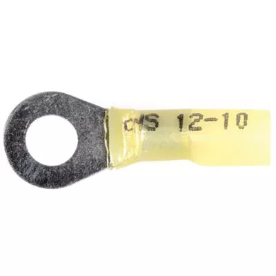 Au-ve-co 13675 Crimp and Seal Terminal, 12 to 10 AWG Wire, Yellow