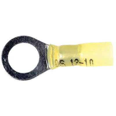 Au-ve-co 13676 Crimp and Seal Terminal, 12 to 10 AWG Wire, Yellow