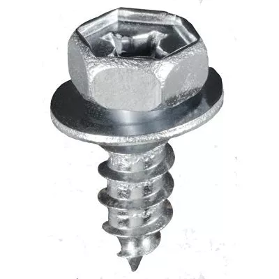Au-ve-co 22106 Tapping Screw, System of Measurement: Metric, M6.3x2.5 Thread, 18 mm L, Hex, Sems Head, Zinc