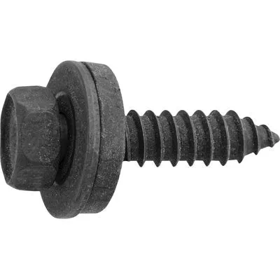 Au-ve-co 24513 Tapping Screw, System of Measurement: Metric, M6.3 Thread, 25 mm L, Hex Head, Steel