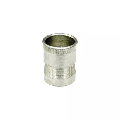 Au-ve-co NUTSERT 10282 Nut Insert, 5/16-18 Thread, 0.03 in Thick Material, 0.305 in L, Mild Steel, Tin-Plated