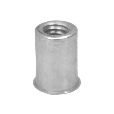 Au-ve-co NUTSERT 13494 Thin Sheet Nut Insert, M6x1 Thread, 15.49 mm L, Aluminum Alloy, Plain