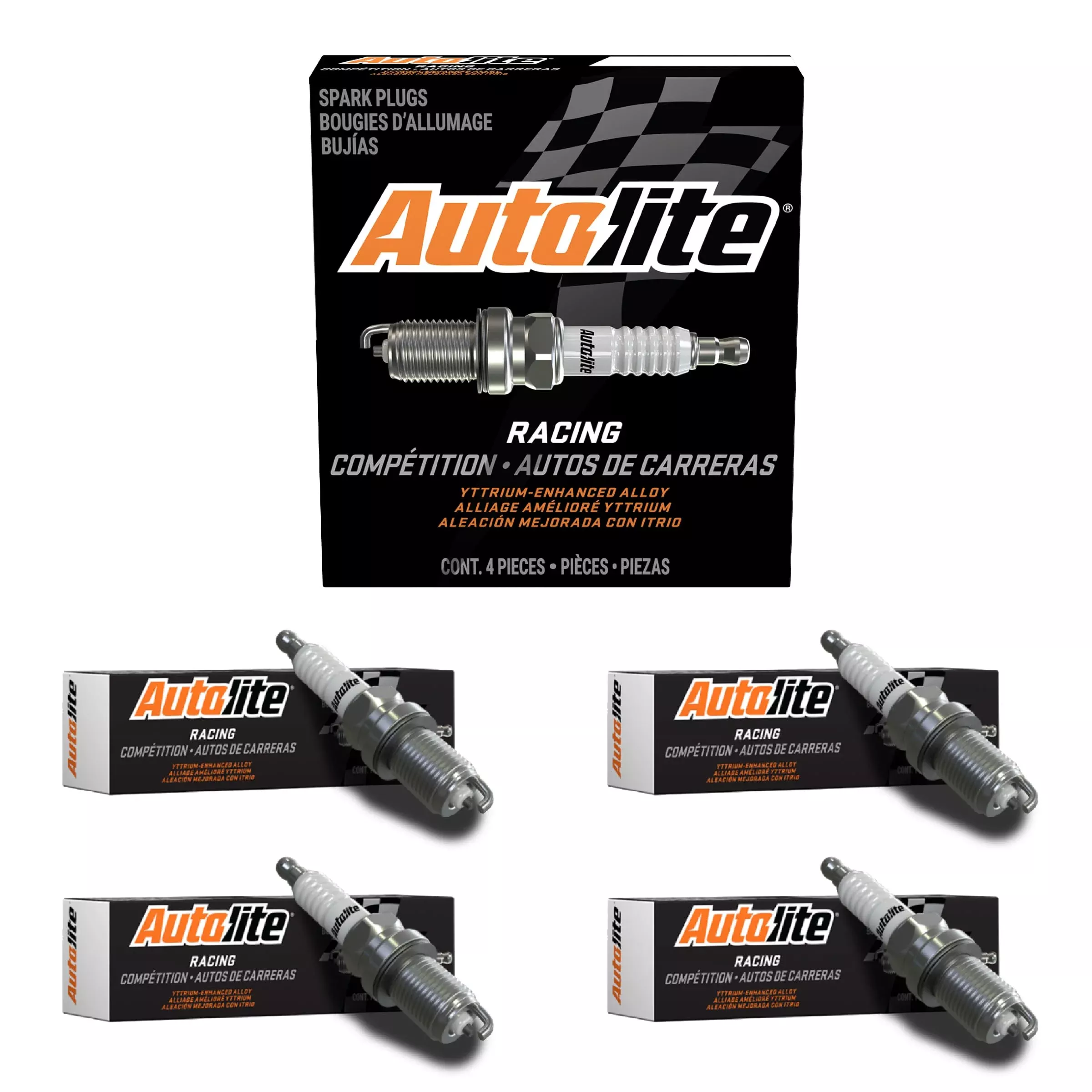 Autolite Ar94-4Pk High Performance Racing Non-Resistor Spark Plug, 4 Pack