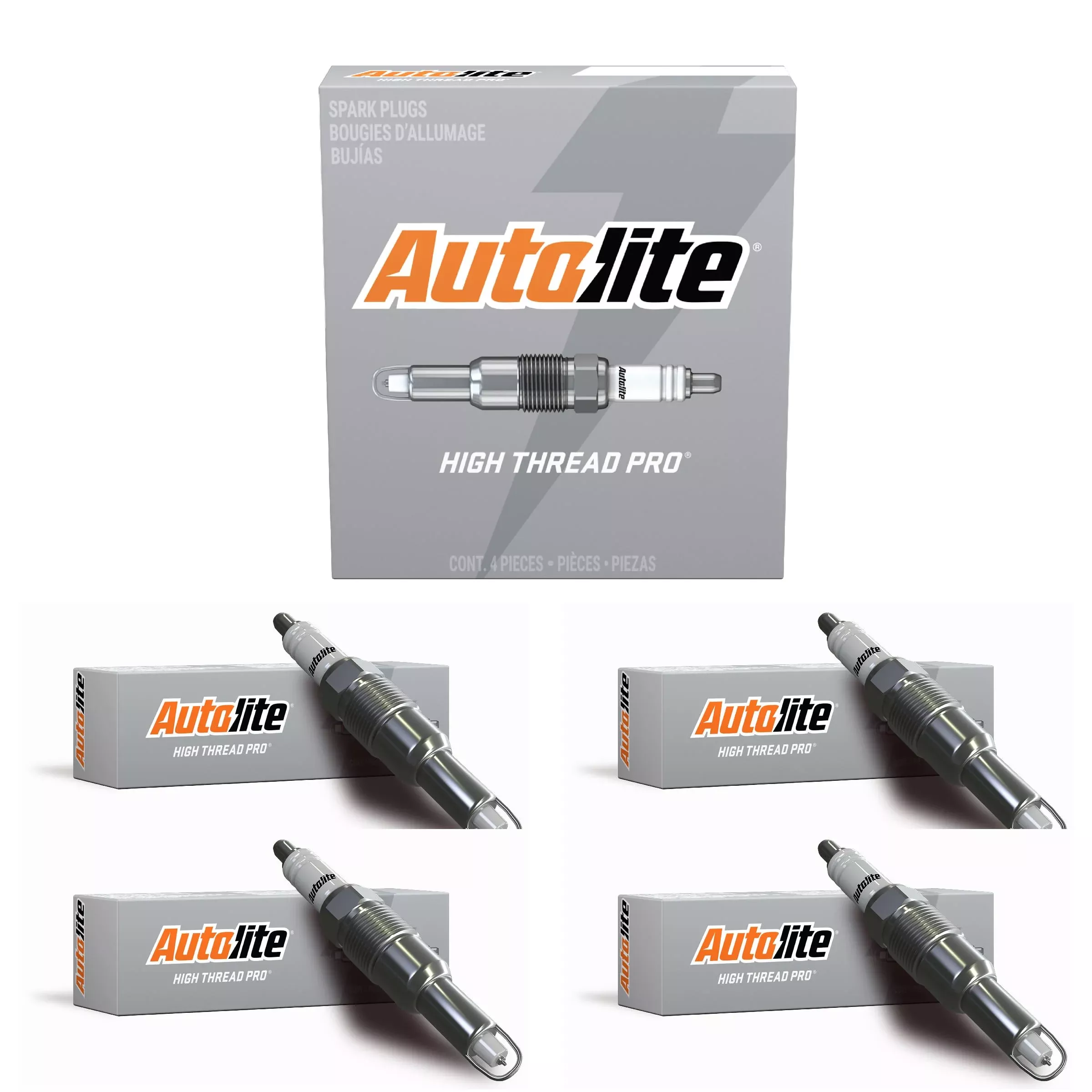 Autolite HT0 Platinum High Thread Spark Plug – Single Pack, Neutral Color, High Performance