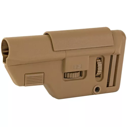 B5 Systems Collapsible Precision Stock, Coyote Brown, Medium Length Cheek Riser CPS-1306