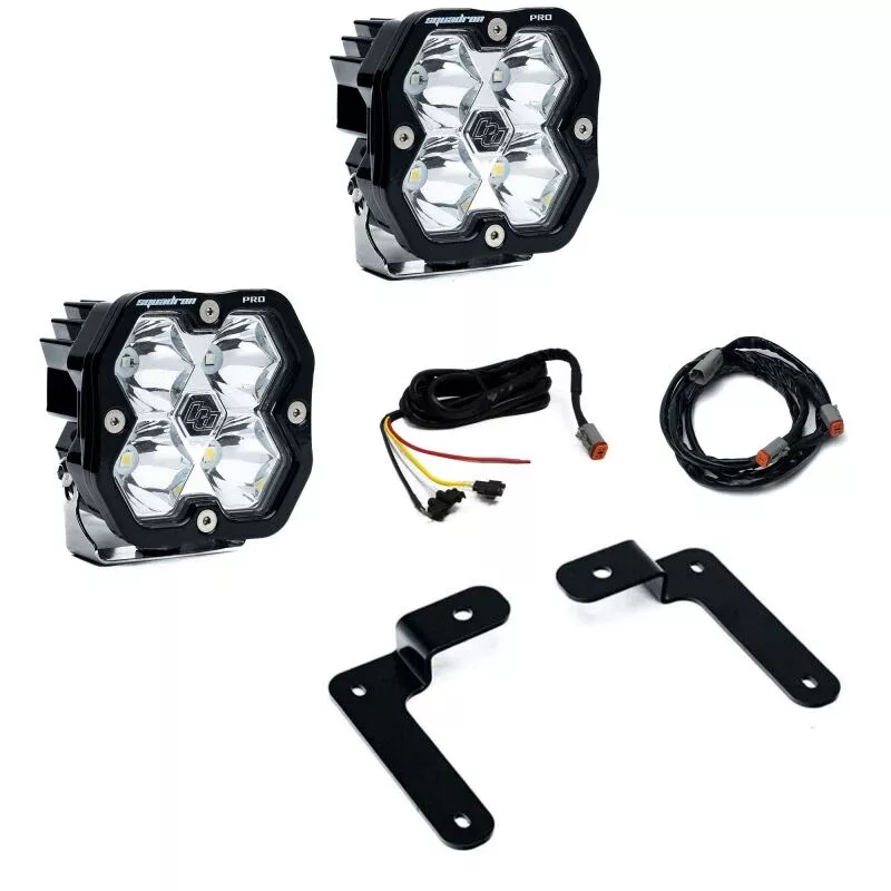 Baja Designs 18-25 Jeep JL/JT / 20-25 Gladiator Squadron Pro 2.0 A-Pillar Pro Kit UP (Spot) – Clear