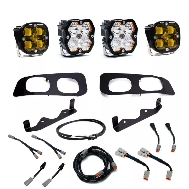 Baja Designs 2023+ Ford Super Duty Squadron Sport/SAE 2.0 Dual Fog Pocket Kit (SAE Fog) – Baja Amber