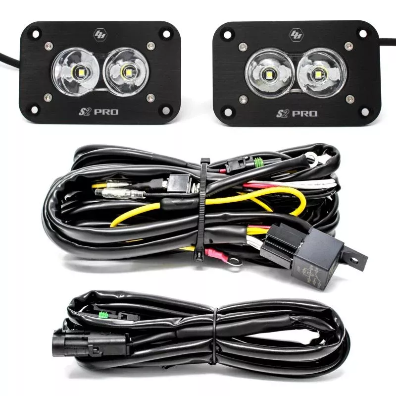Baja Designs S2 Pro Flush Mount LED Light Pod Kit Work/Scene Pattern – Pair