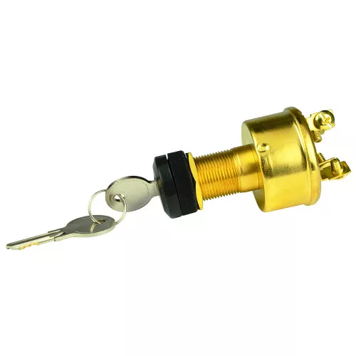 BEP 4-Position Brass Ignition Switch - Accessory/OFF/IgnitionAccessory/Start