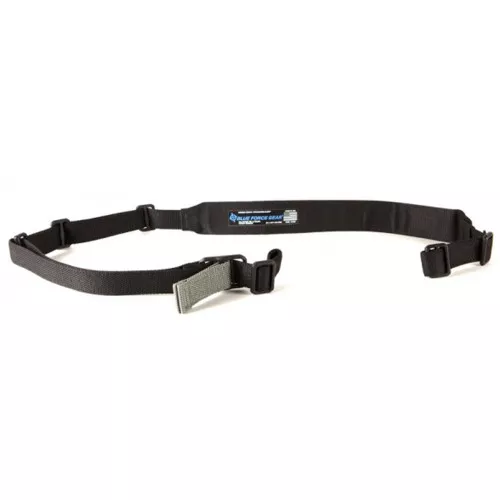 Blue Force Gear Vickers 221 Sling, 2-To-1 Point Sling, Black, RED Swivel, Molded Acetal Adjuster VCAS-2TO1-RED-125-AA-BK
