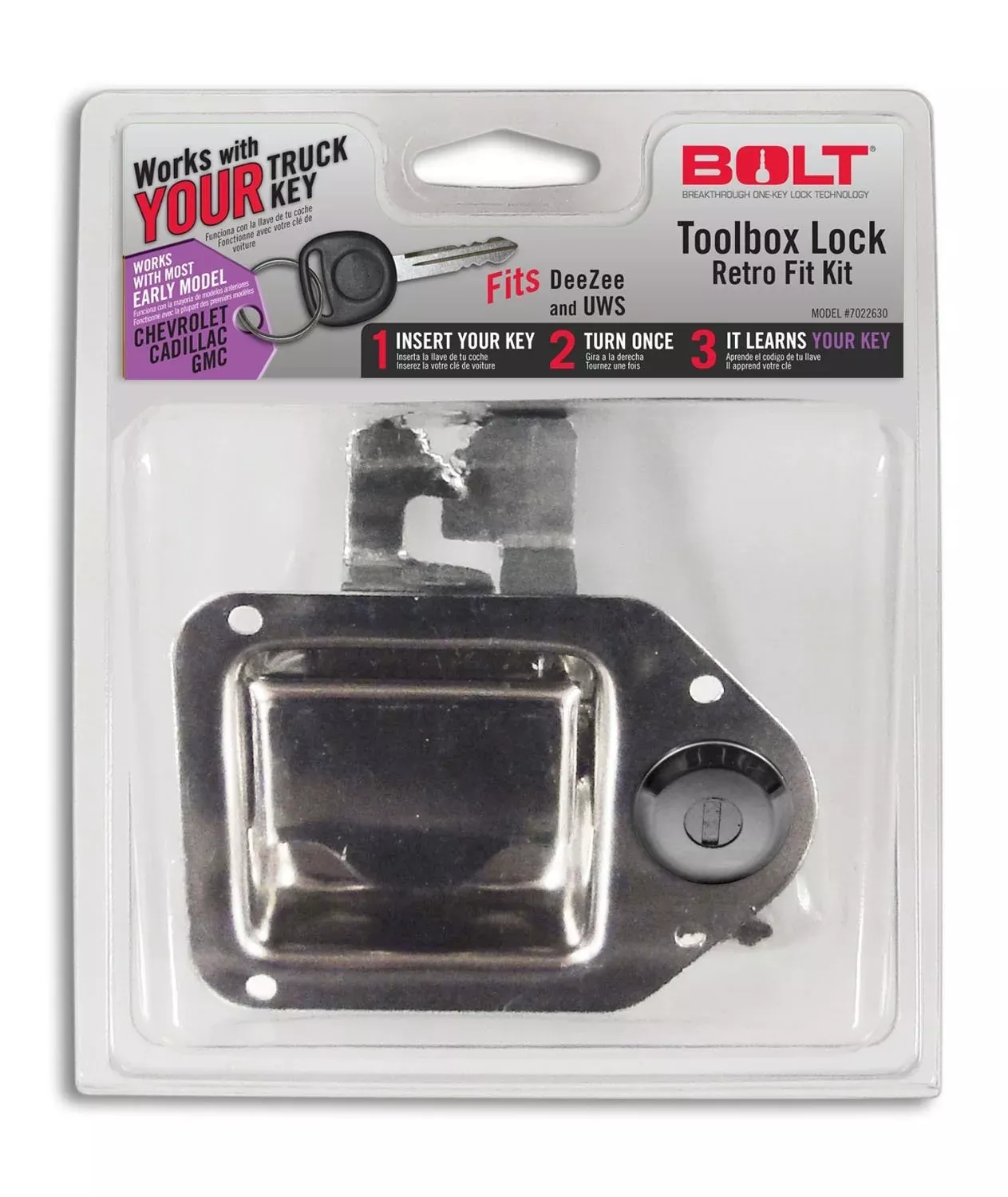 Bolt 7022696 Toolbox Latch Retrofit Kit For Early Model Chevrolet And Gmc Keys