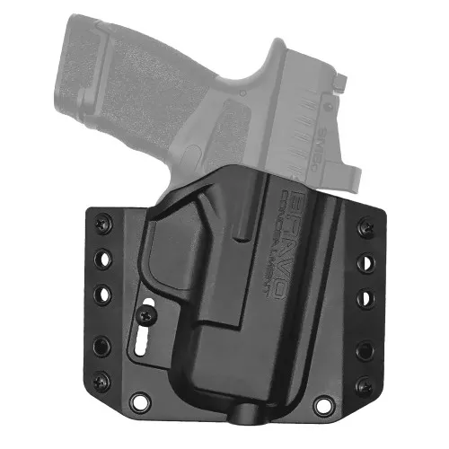 Bravo Concealment BCA, OWB Concealment Holster, 1.5" Belt Loops, Fits Springfield Hellcat, Right Hand, Black, Polymer, Does not fit Hellcat RDP BC10-1026