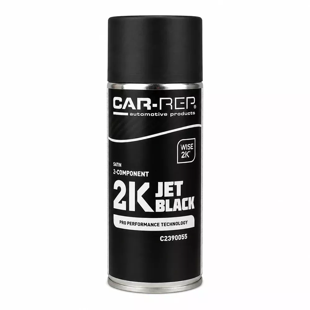 CAR-REP 2K Satin Jet Black 400ml Automotive Spray Paint