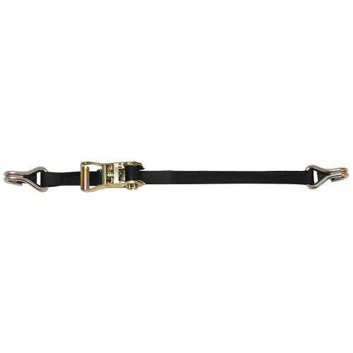 CargoBuckle Ratchet Strap Tie-Down w/Double J-HooksKeeper - 1" x 12