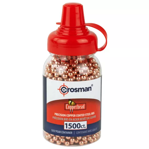 Crosman Copperhead .177 BB, 1500 BB's Per Bottle, PlasticBottle 07370