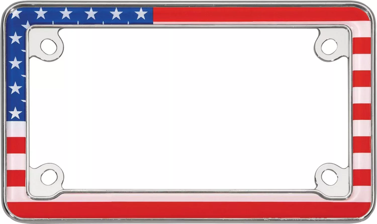 Cruiser Accessories 77203 Mc Usa Flag Motorcycle License Plate Frame, Chrome