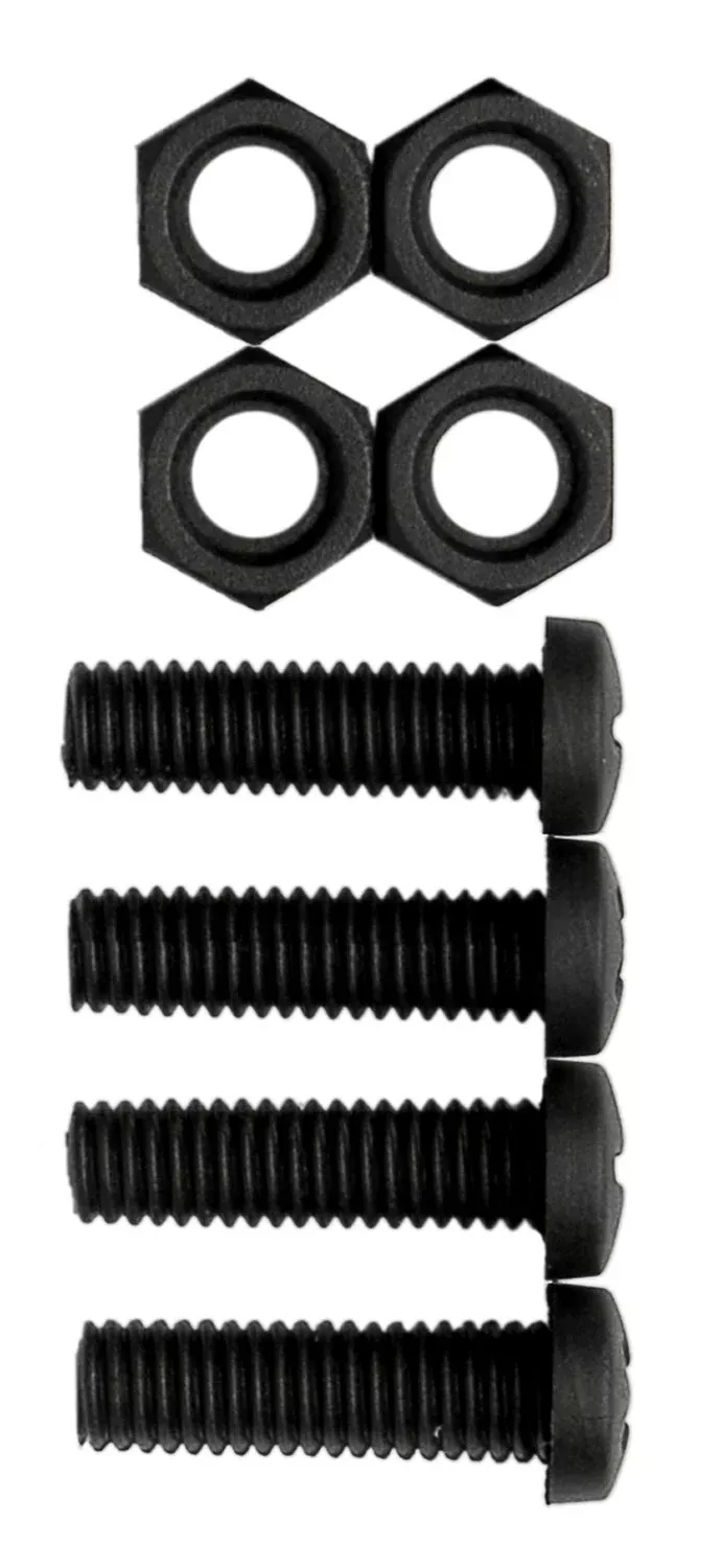 Cruiser Accessories 80150 License Plate Frame Fasteners, Metric-Nylon, Black