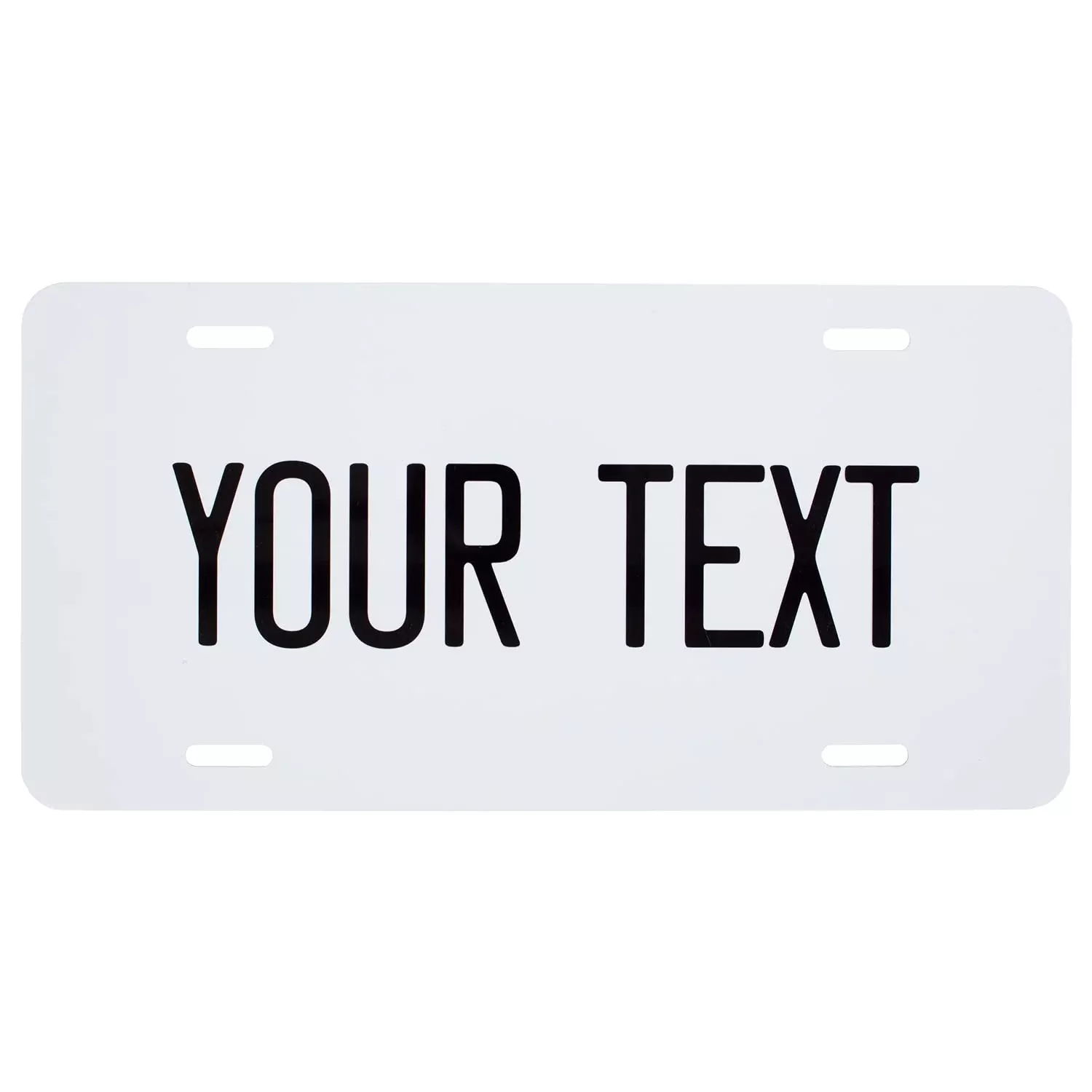 Custom License Plate For Front Of Car – Personalized Car Tags – 6” X 12” Universal Fit (White)