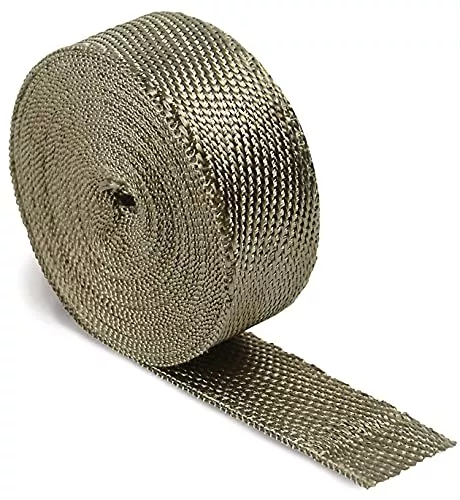 Design Engineering Titanium Exhaust Heat Wrap With Lava Rock Technology – 2 X 50′ – Heat Wrap For Exhaust Pipes, Pliable Exhaust Wrap Tape, Withstands 1800°F Direct Heat & 2500°F Intermittent Heat
