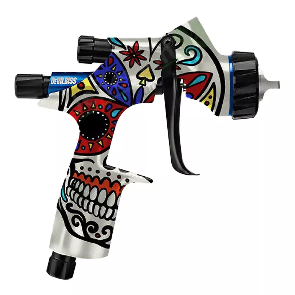 DEVILBISS Limited Edition Calavera DV1 Clearcoat 1.3mm Gravity Gun & Cup Kit C1+ Aircap