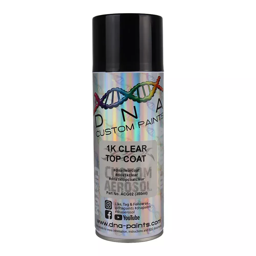 DNA 1K Top Coat Clear Aerosol 350ml Clear Protective Finish Spray