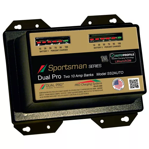 Dual Pro SS2 Auto 10A – 2-Bank Lithium/AGM Battery Charger