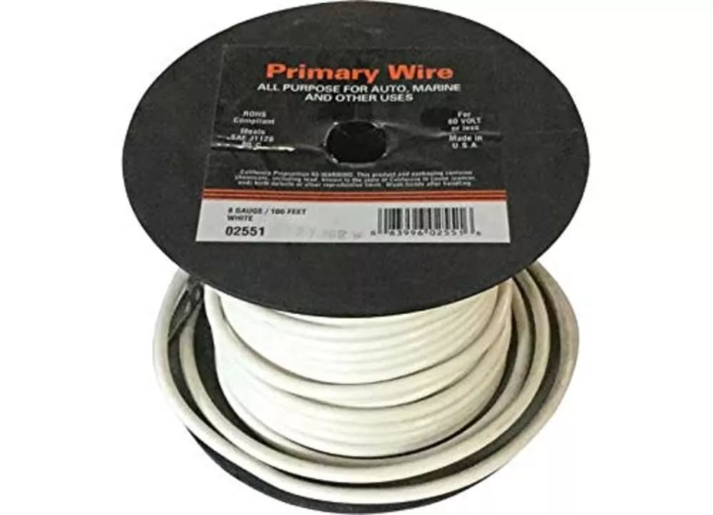 East Penn 2551 White 8 Gauge X 100' Wire