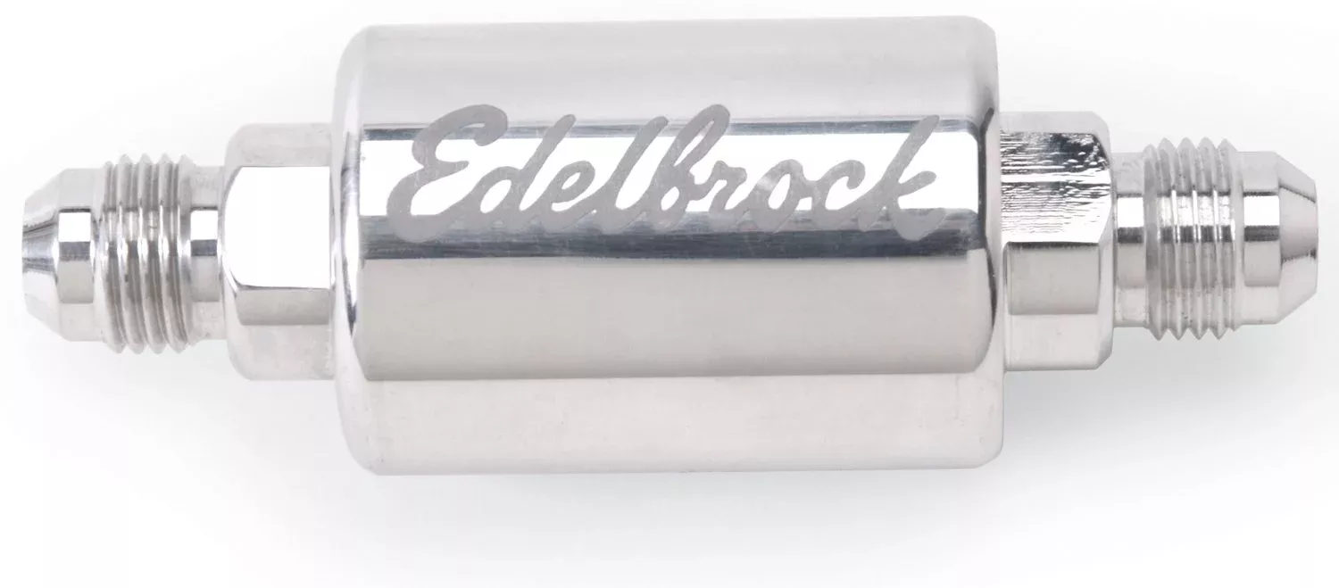 Edelbrock 8129 Polished Aluminum Fuel Filter