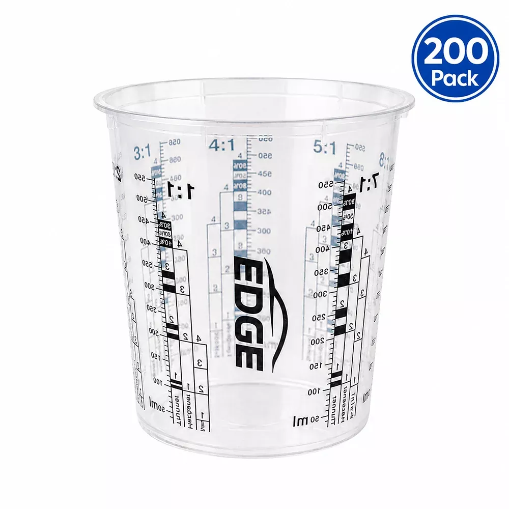 EDGE Paint Mixing Cup 680ml Graduated 550ml Measuring Container Box Of 200
