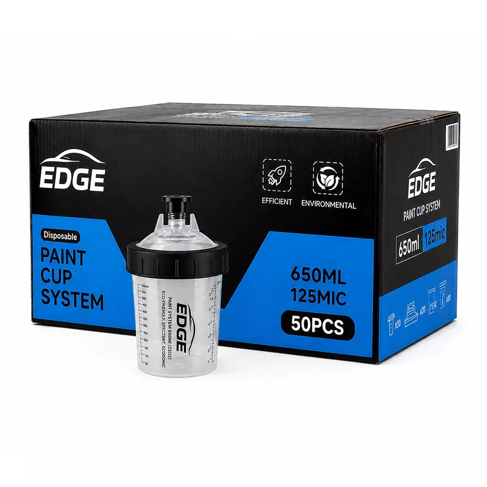 EDGE PPS Disposable Paint Cup System 650ml 125µm 50 Pack