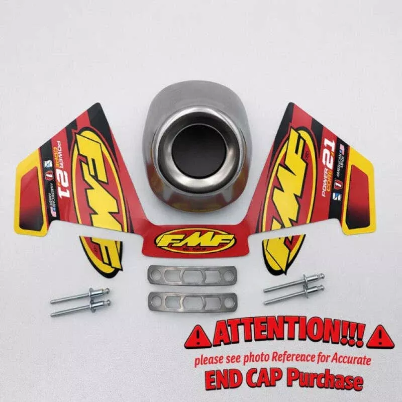FMF Racing P-CORE 2.1 REPLACEMENT SLASH CUT S/S REAR CONE CAP-30mm