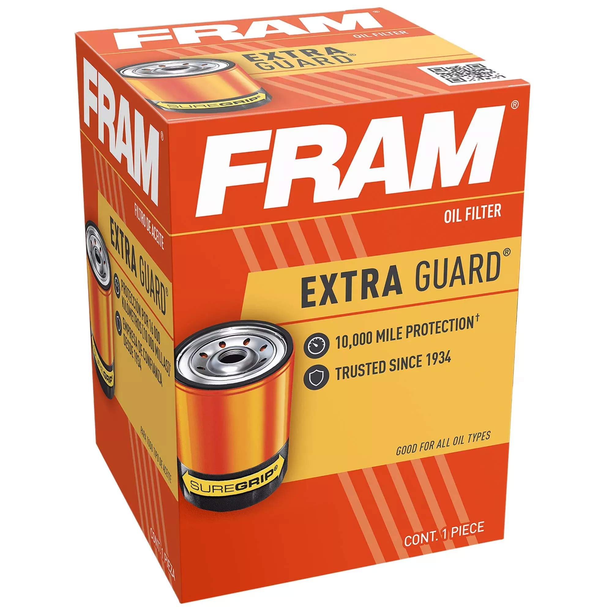 Fram Extra Guard Ph3569, 10K Mile Change Interval Spin-On Oil Filter
