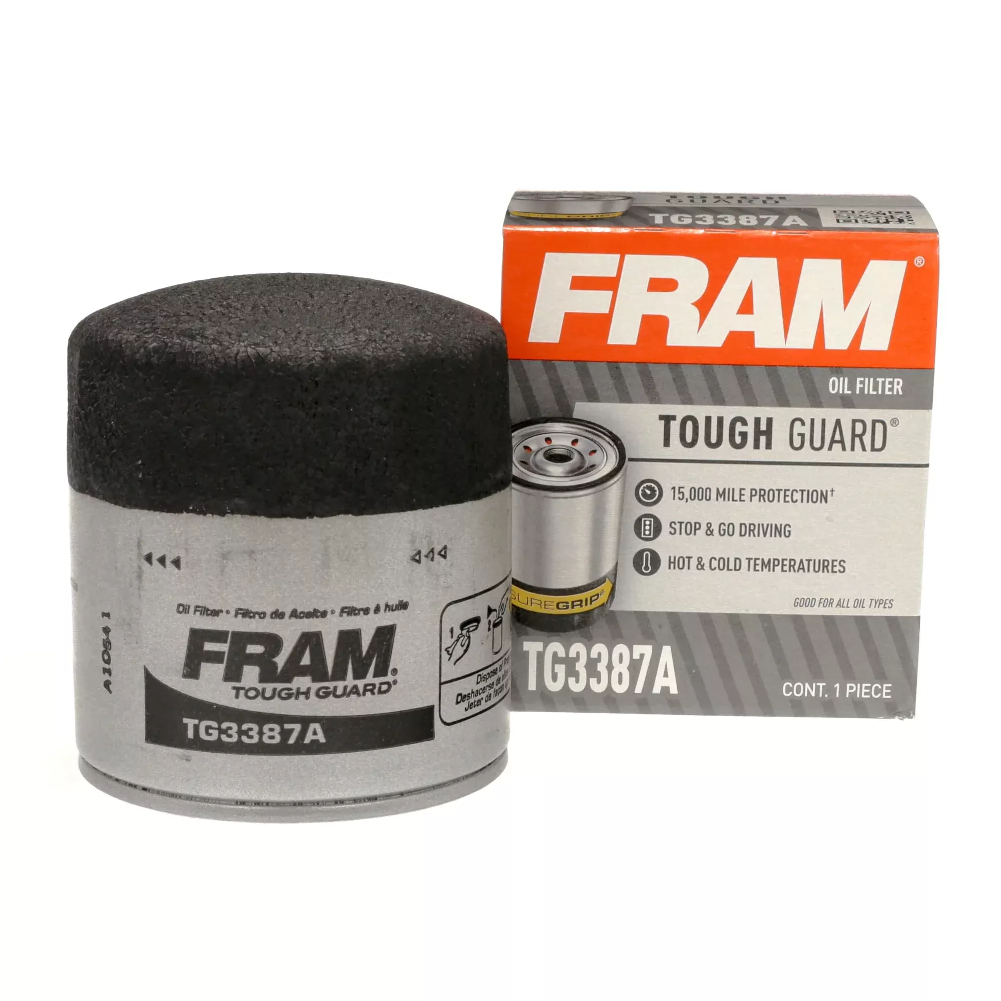 Fram Tough Guard Replacement Oil Filter Tg10060, Designed For Interval Full-Flow Changes Lasting Up To 15K Miles