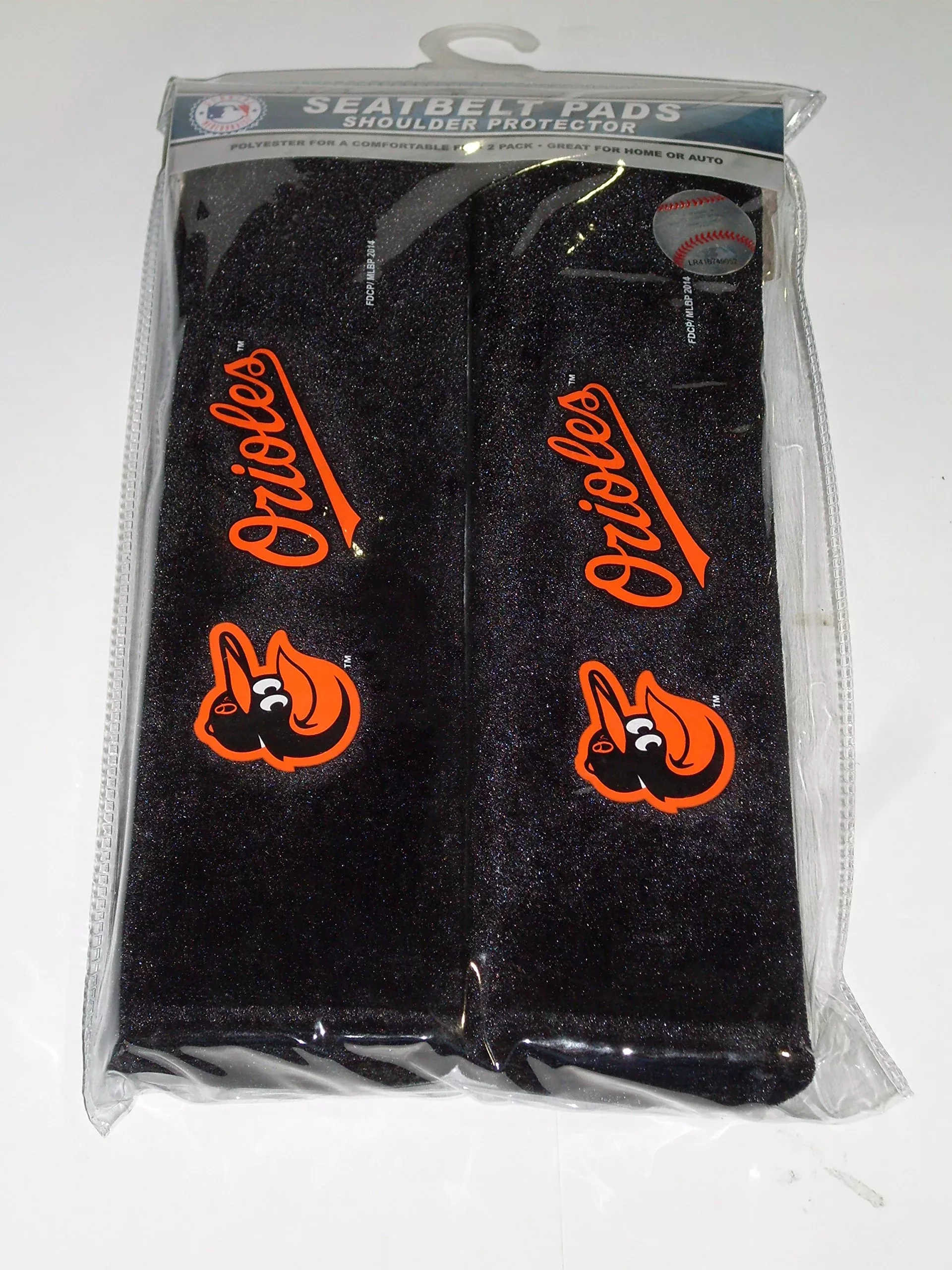 Fremont Die MLB Baltimore Orioles Seat Belt Pad, Pack of 2, One Size, Team Color - White