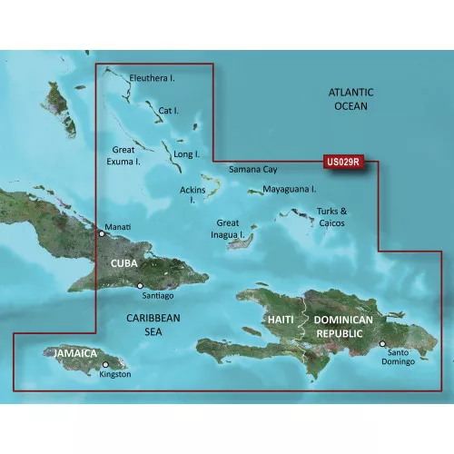 Garmin BlueChart g3 - HXUS029R - Southern Bahamas Chart - microSD/SD
