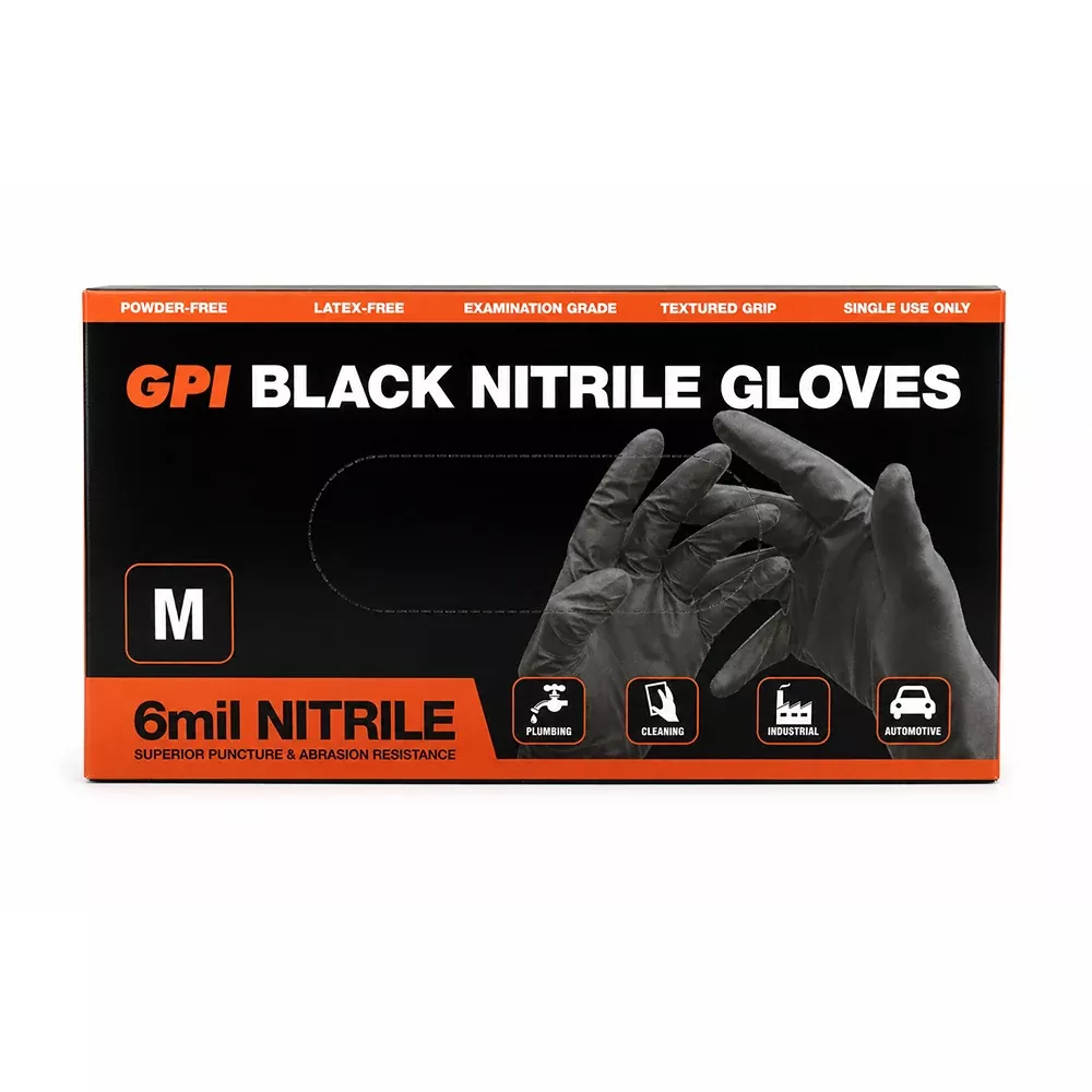 GPI Black Beauty Nitrile Gloves 100 Pack