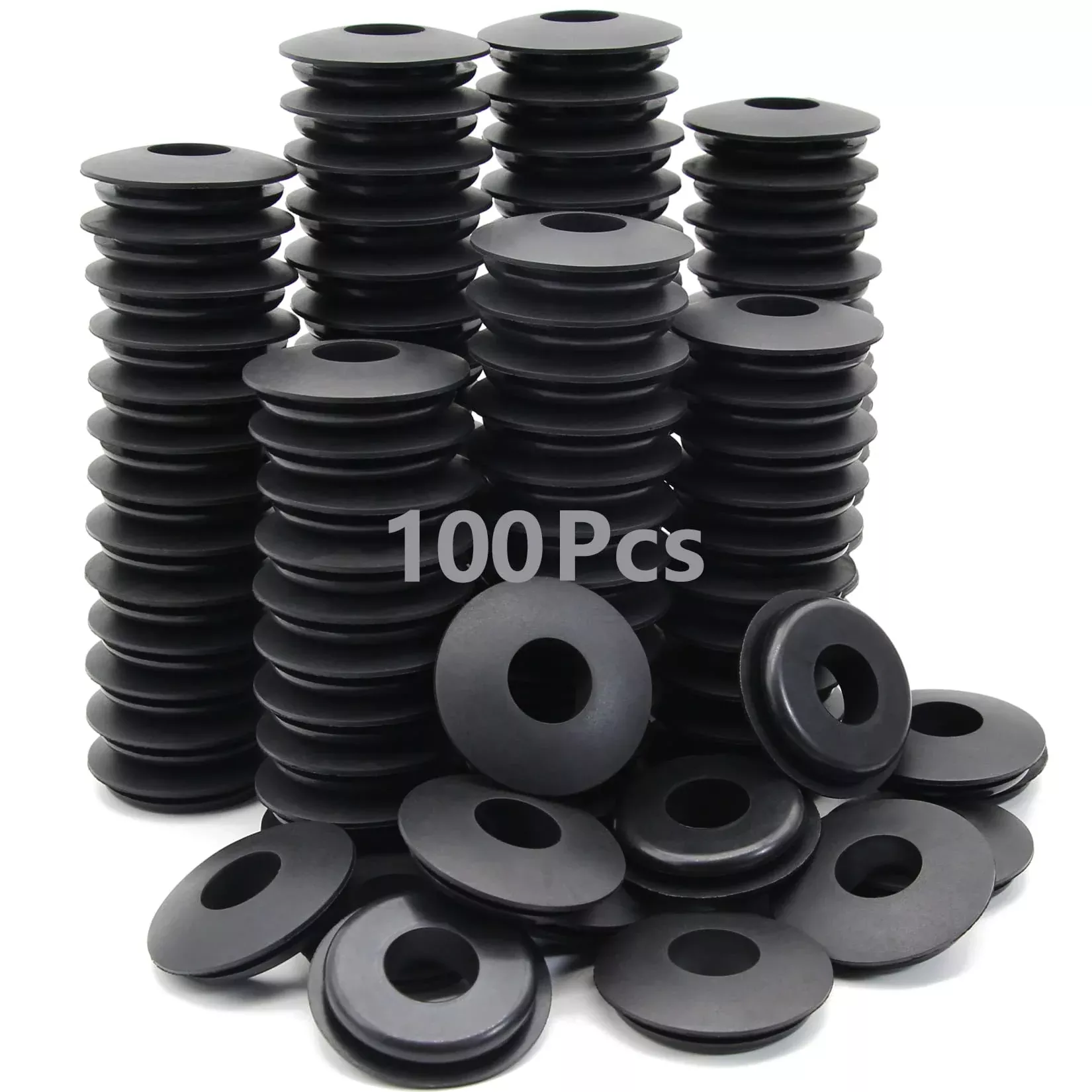 GREPSPUD Glad Hand Seals - 100pcs Rubber Gaskets for Trucks & Trailers, Model LSTRK00042, Black Polyurethane Washers