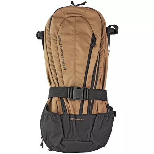 Grey Ghost Gear Apparition SBR Bag, Backpack, Can Fit a 10.5" or Shorter SBR, Black/Brown, 27"H Without Extended Bottom/33"H With Extended Bottom X 12"W X 4"D GTG5874-14-2